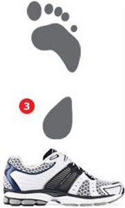 For feet with high arches: Choose a cushioned running shoe with a softer midsole and more flexibility. This will compensate for the poor shock absorption of a high-arched foot.