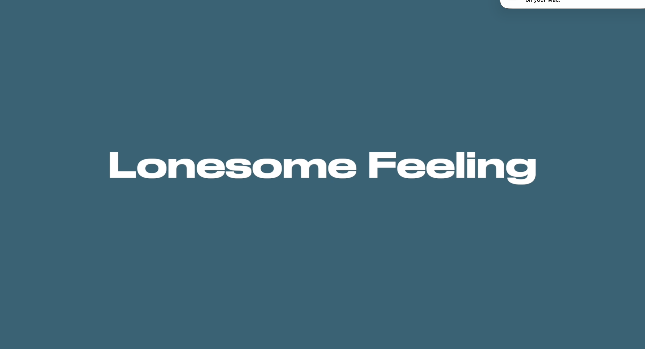 Lonesome Feeling
