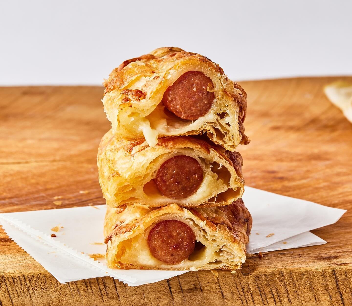 Our Croissant Dogs (aka &lsquo;French Hot Dogs&rsquo;) are made with all-beef hot dogs and wrapped in Swiss cheese and our signature super-flaky buttery croissant dough. Just as perfect for kids&rsquo; lunches and dipping in ketchup⁠ (we won&rsquo;t 