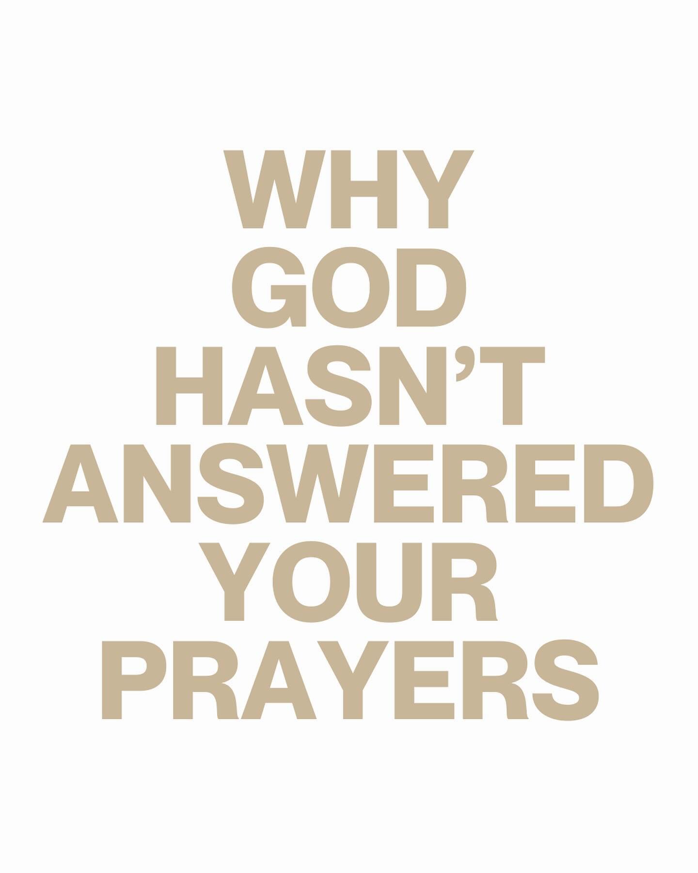 WHY GOD HASN&rsquo;T ANSWERED YOUR PRAYERS⁣
⁣
you&rsquo;re praying the wrong prayers⁣
⁣
- &ldquo;You ask and do not receive, because you ask amiss, that you may spend it on your pleasures.&rdquo; (JAMES 4:3)⁣
⁣
- Don&rsquo;t forget to sit and listen 