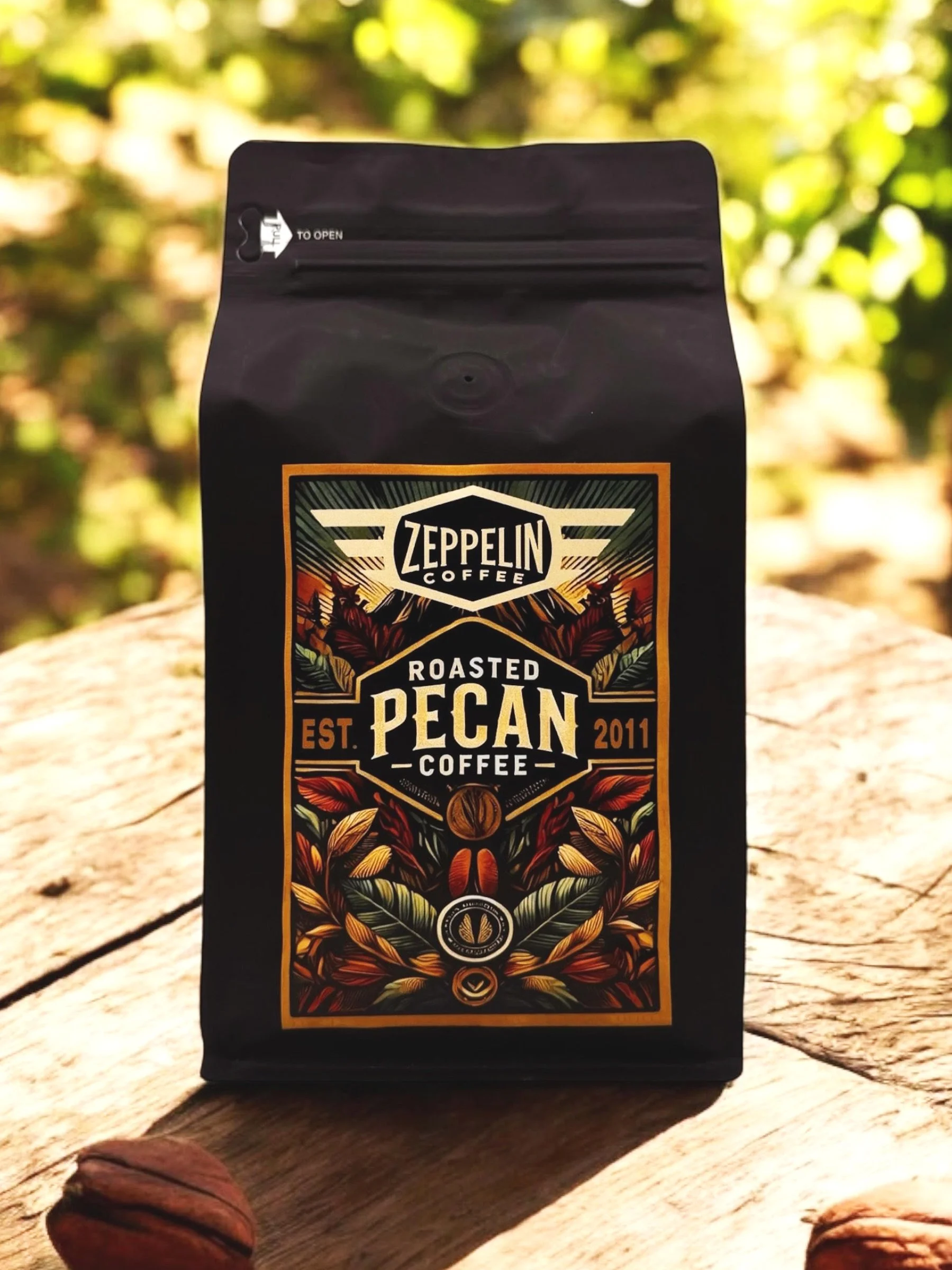 Roasted Pecan 16oz — Zeppelin Coffee Company