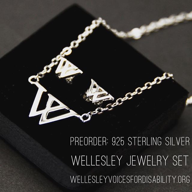 Wellesley Voices for Disability is taking preorders for our 925 Sterling Silver Wellesley Necklace &amp; Earring Set! We will be taking preorders from now till Nov. 7th. Orders will be available for pickup in December/January. Each set will come in a