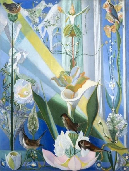 Joseph Stella, Dance of Spring (Song of the Birds) , 1924, 43 3/8 x 32 3/8 inches. Kemper Museum of Contemporary Art, Kansas City, MO. Included in a group exhibition at the Dudensing Galleries in October 1924, Dance of Spring was sold by Valentine Dudensing to New York collector Adolph Lewisohn in April 1926.
