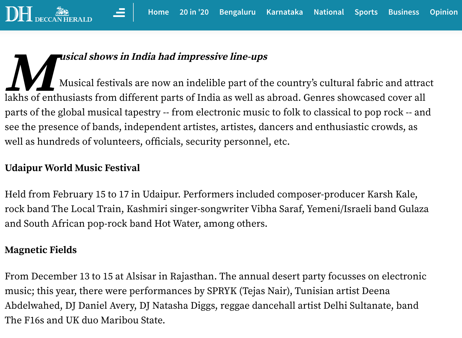 2019 Musical Round Up - Deccan Herald