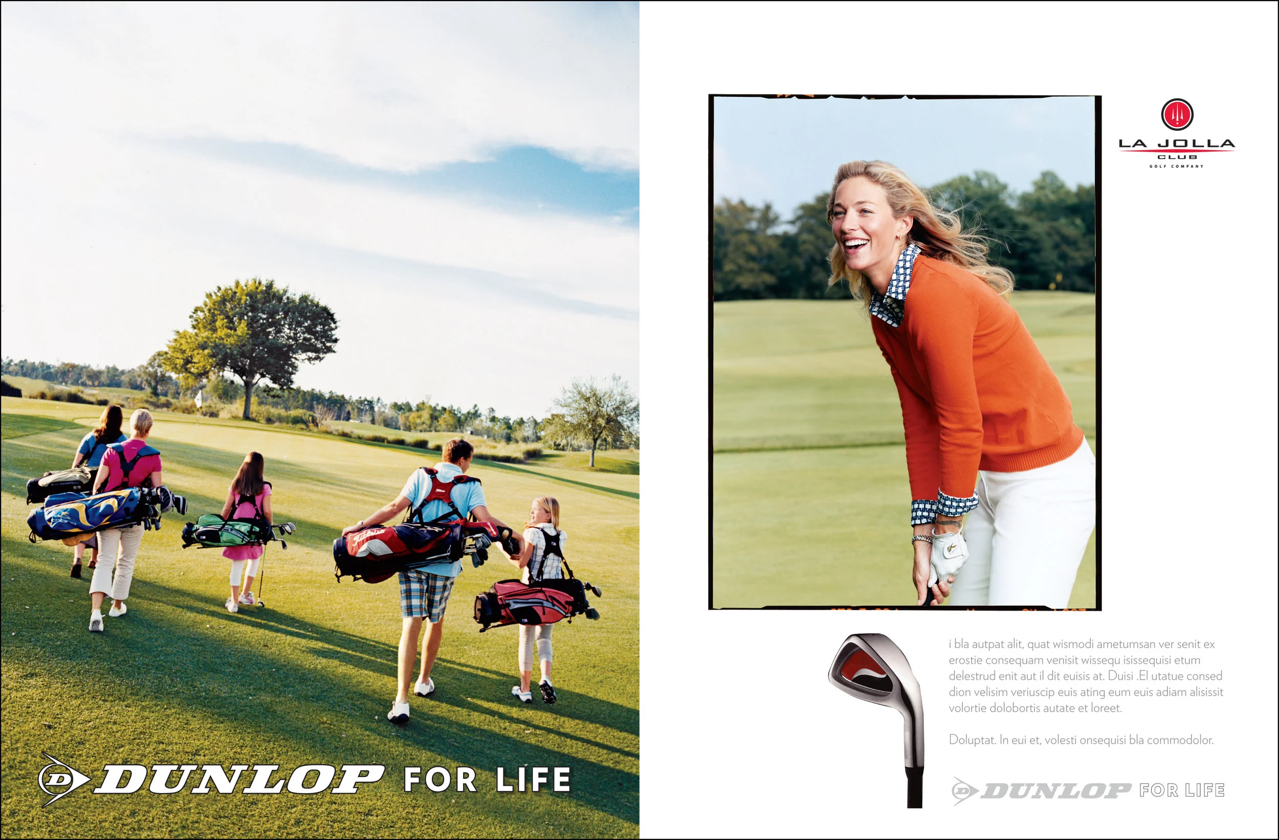 Dunlop Campaign featuring family golf