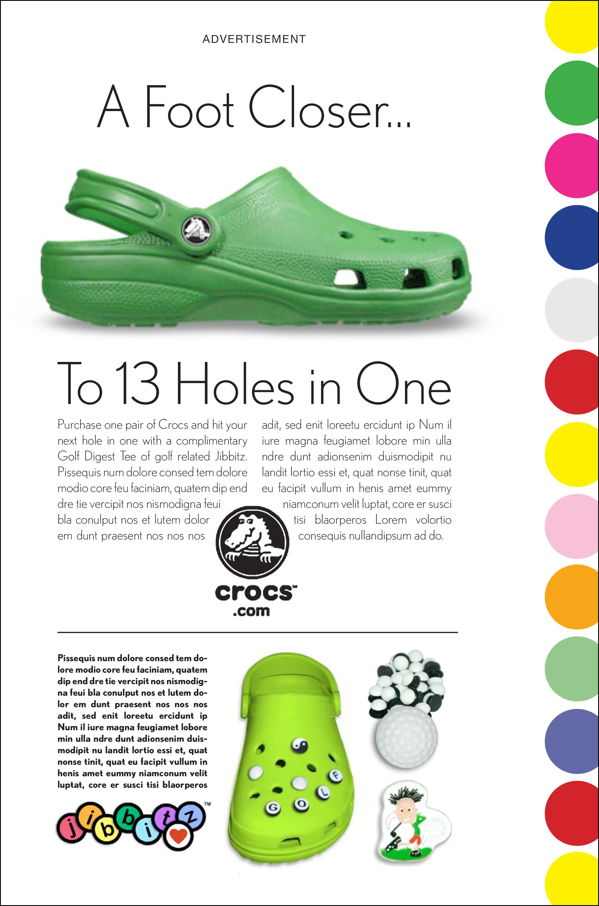 crocs / golf-themed