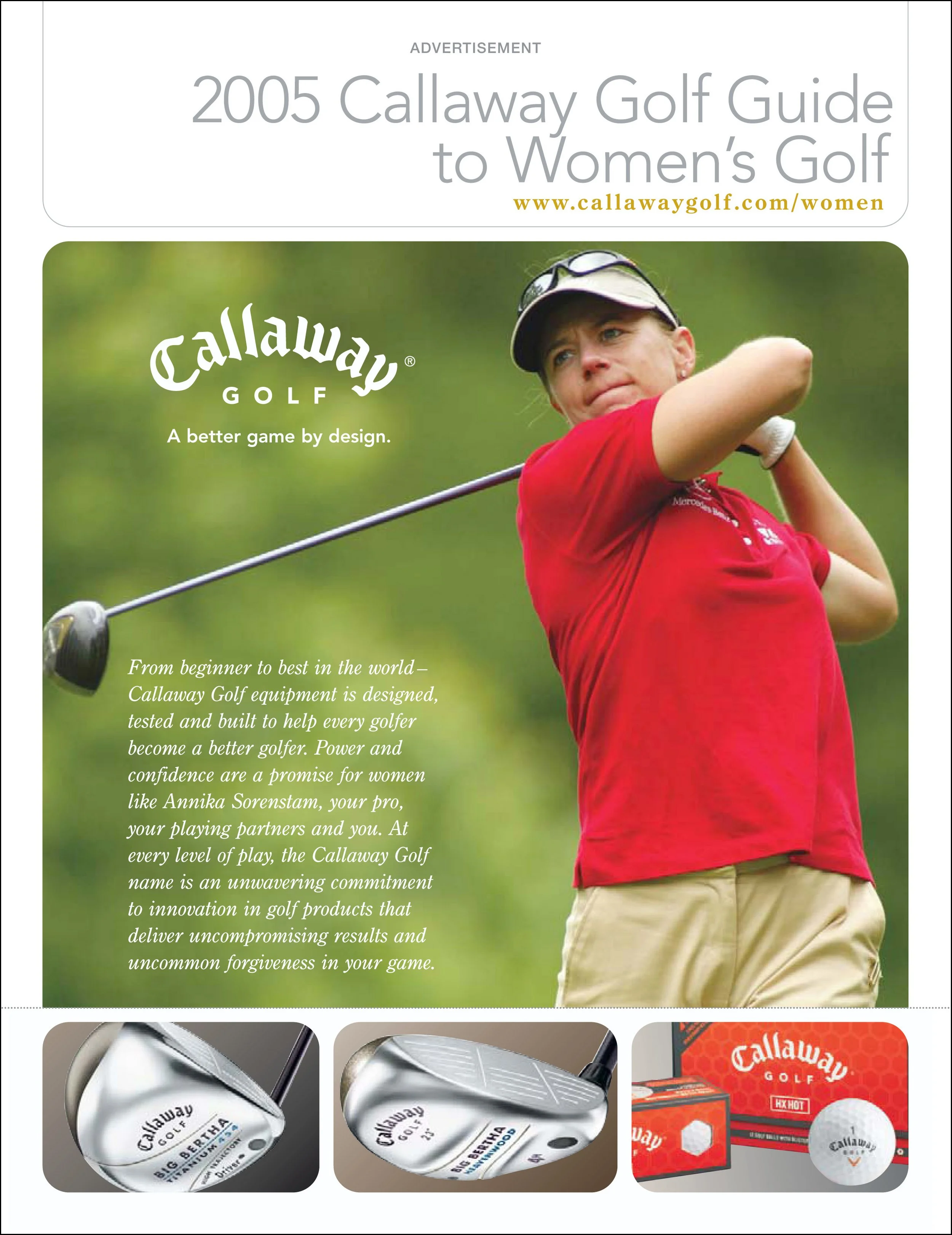 callaway women's equipment guide