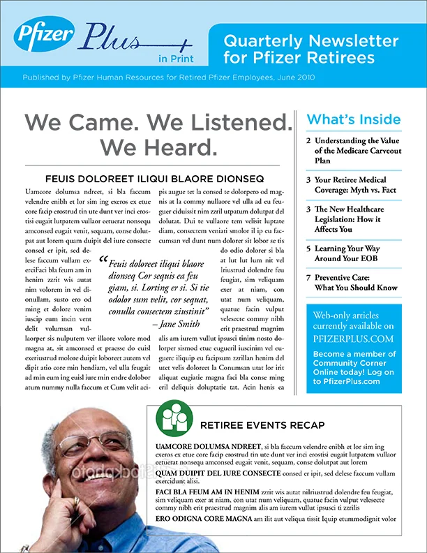 PFIZER / RETIREE NEWSLETTER (COMP)