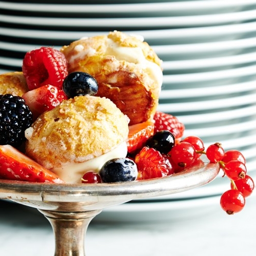 biscuits and berries