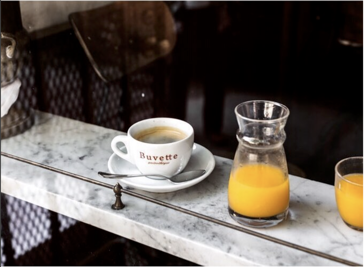 cappuccino and orange juice