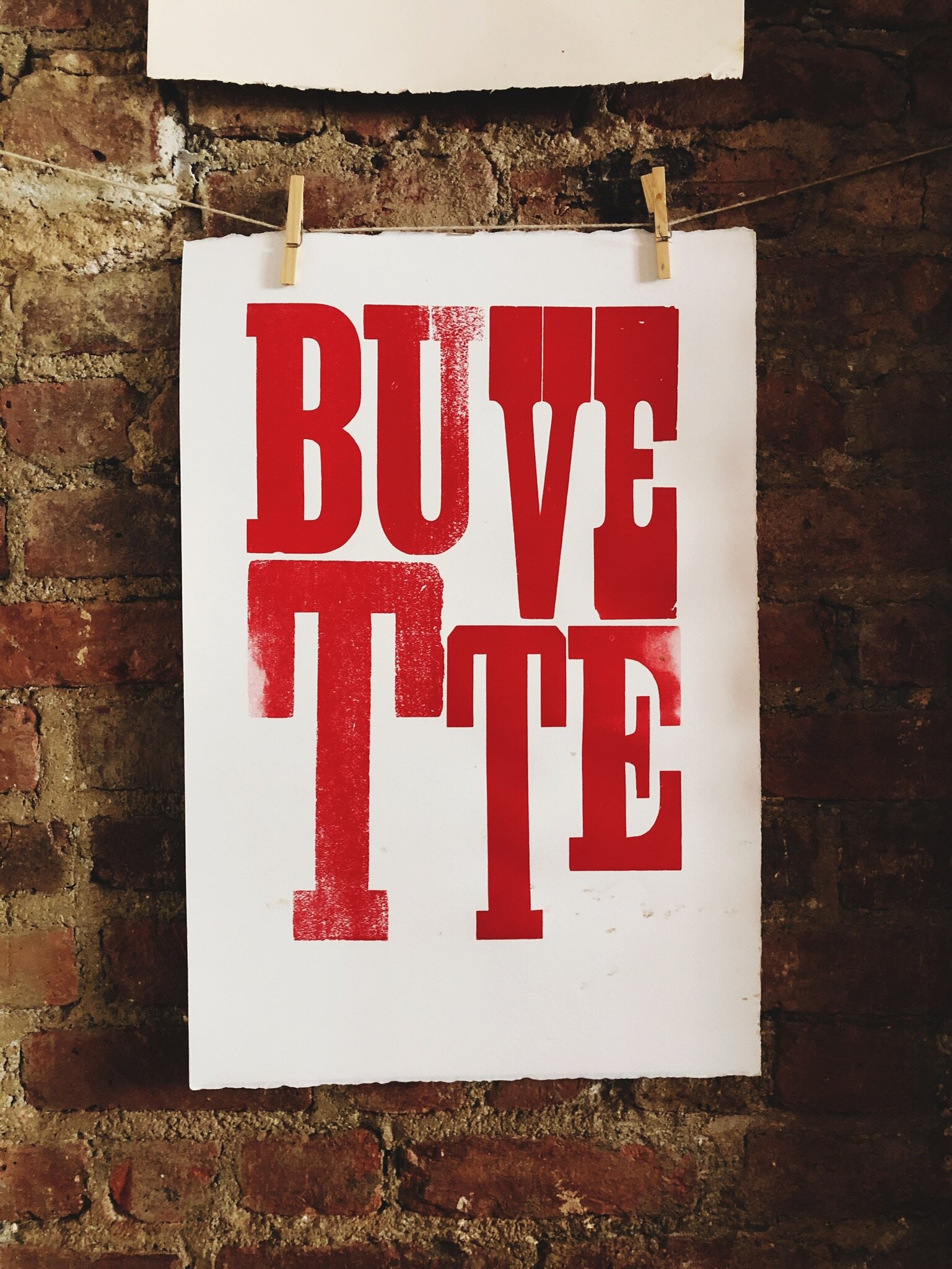 Buvette Letterpress Posters