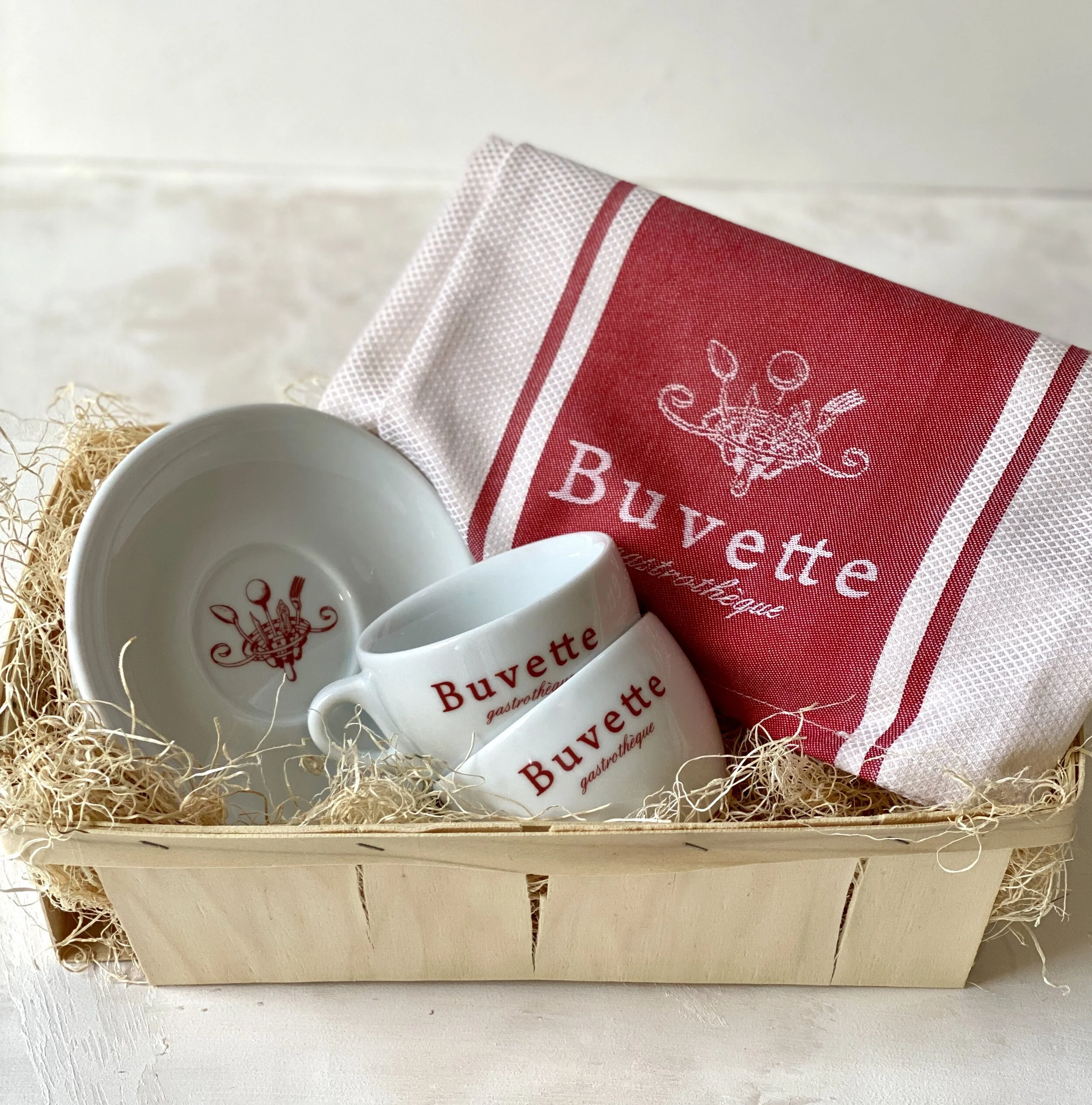 The Buvette Set. Tote bag and dishes.