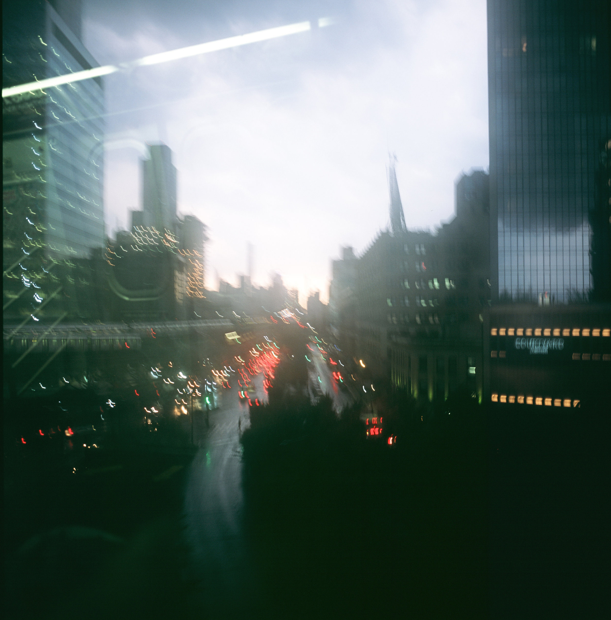  blurry and dark but I really like this one. coming into Queensboro Plaza on a very bumpy N train in a scary storm 