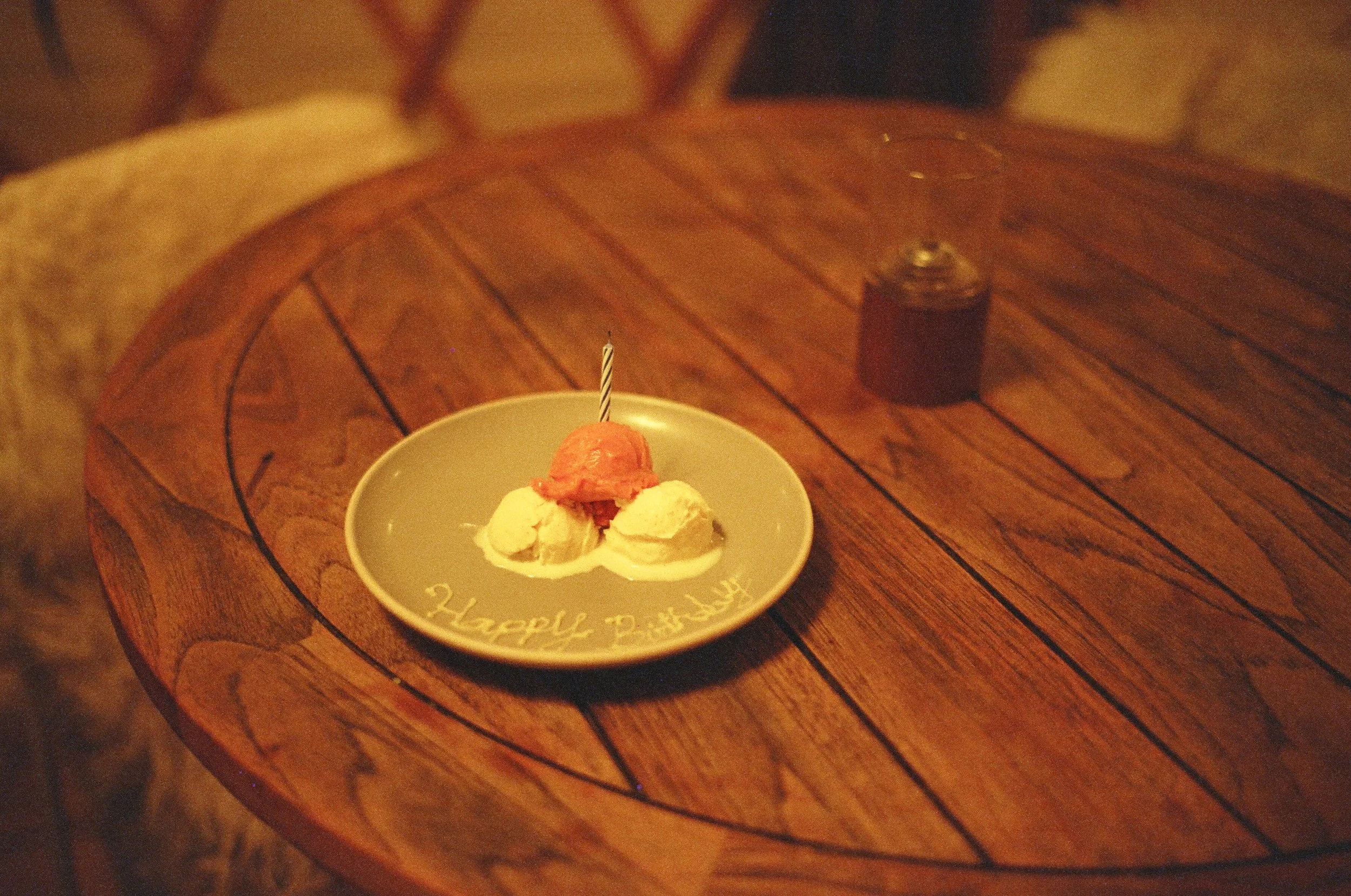  Melted ice cream as evidence I take a little too long to take a photo. 