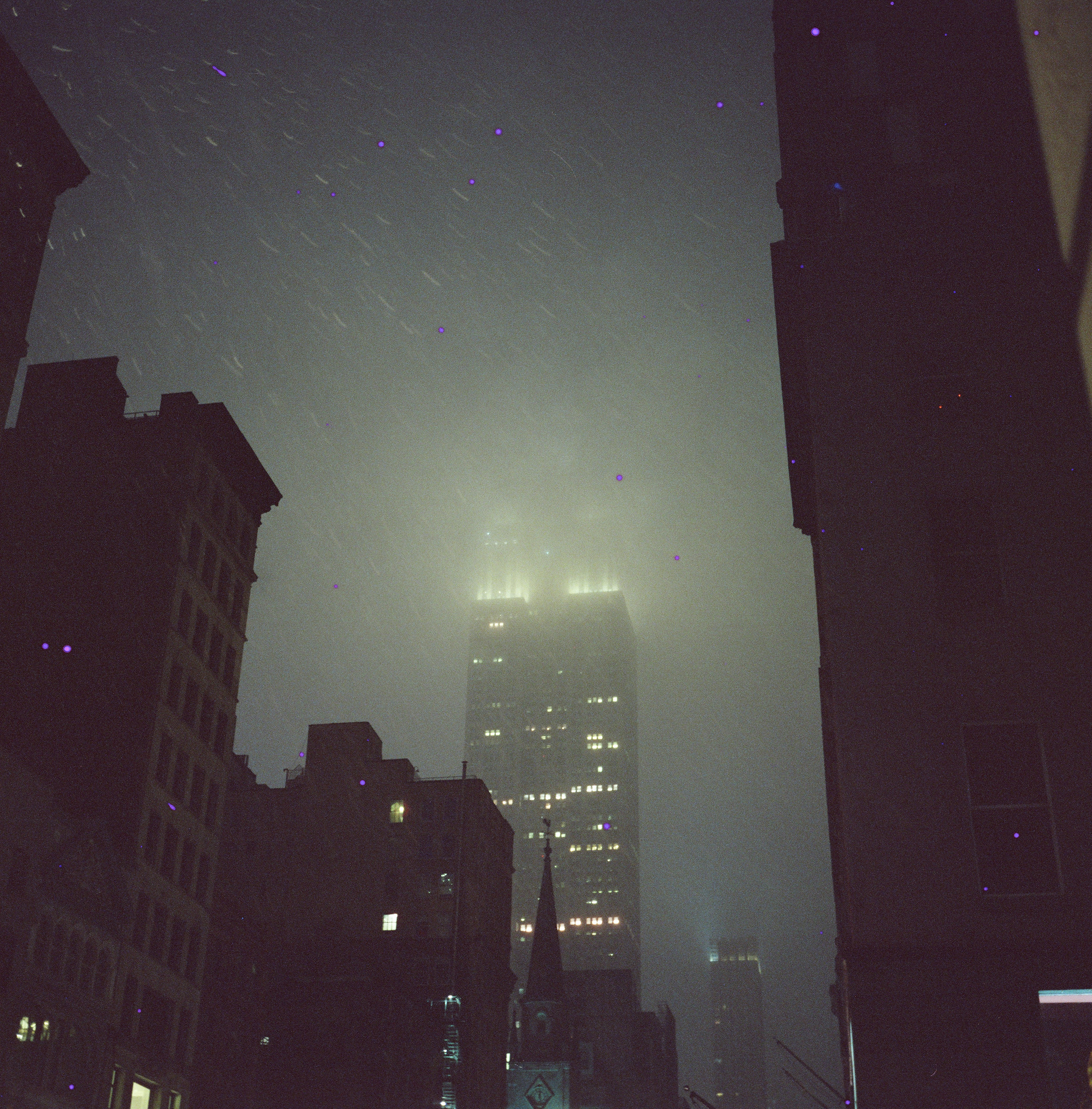 This and below, purple specks = wet film (I think)