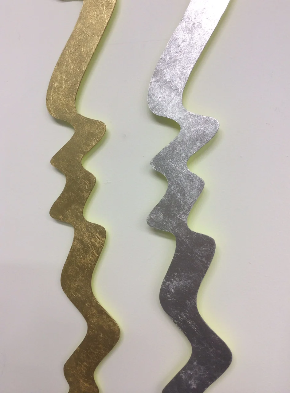 WAVE gold and silver leaf