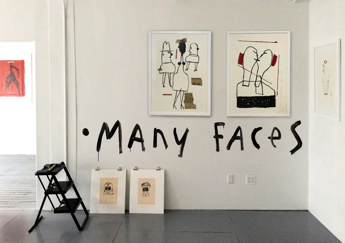  MANY FACES, SERGE BLOCH  Works on paper (gallery installation view)   
