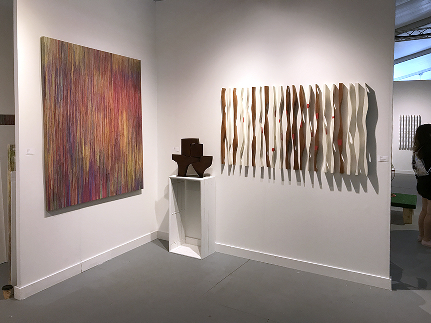 Joan Salo painting and Pascal Pierme sculpture