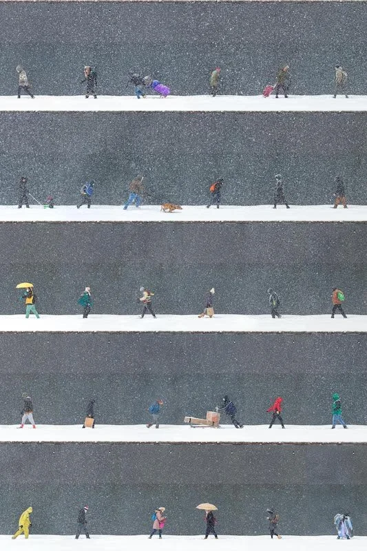 Time Lapse, Snow Day, Midtown, NYC, 2021