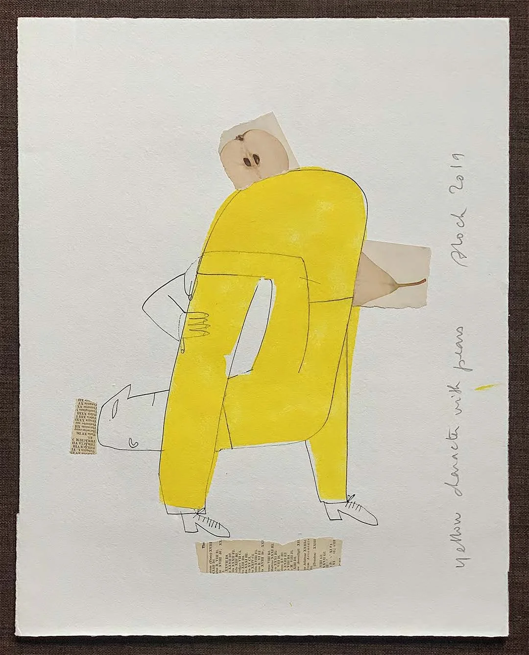 Yellow Character with Pears