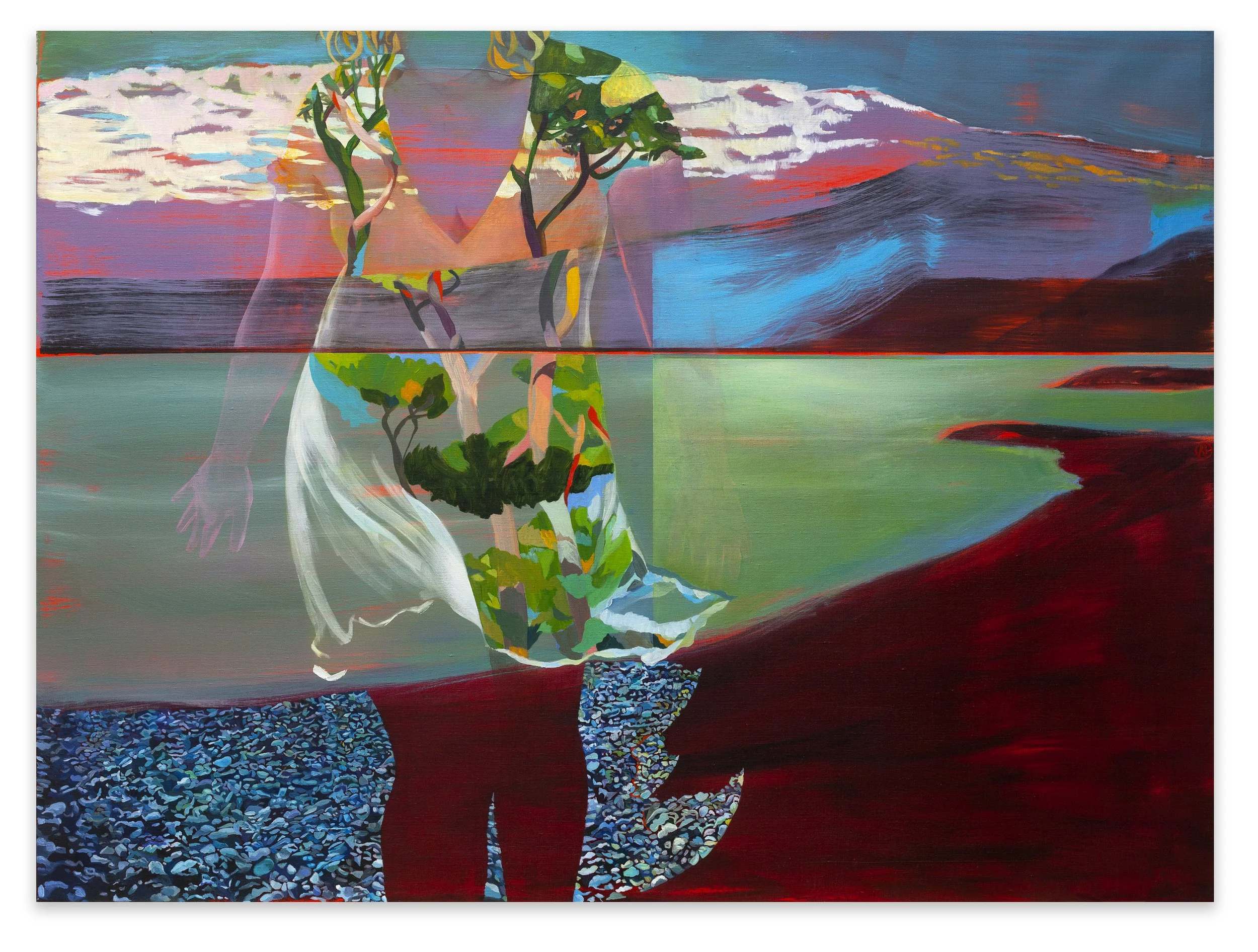 DELPHINE ROCHER. Oil painting 