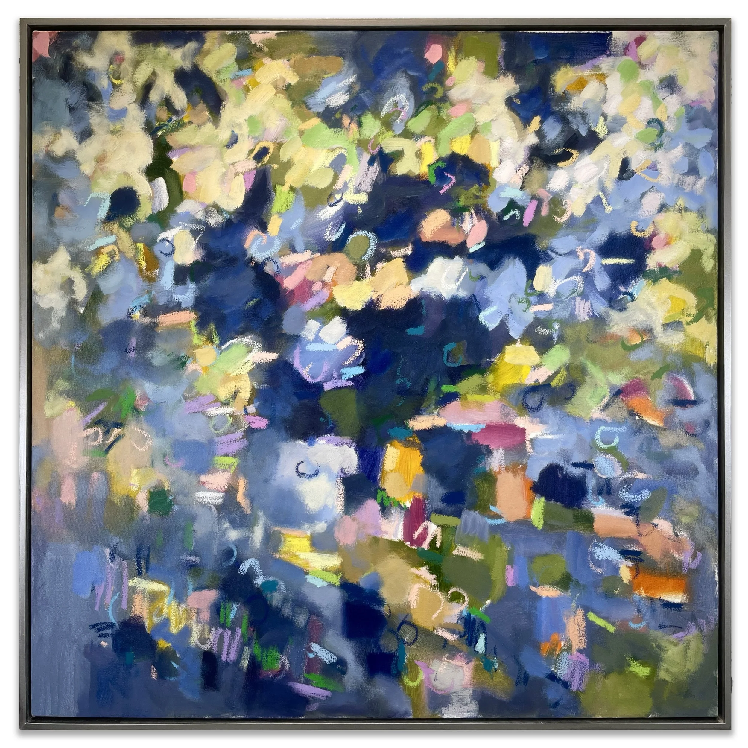LINC THELEN. Oil, Pastel &amp; Charcoal on canvas