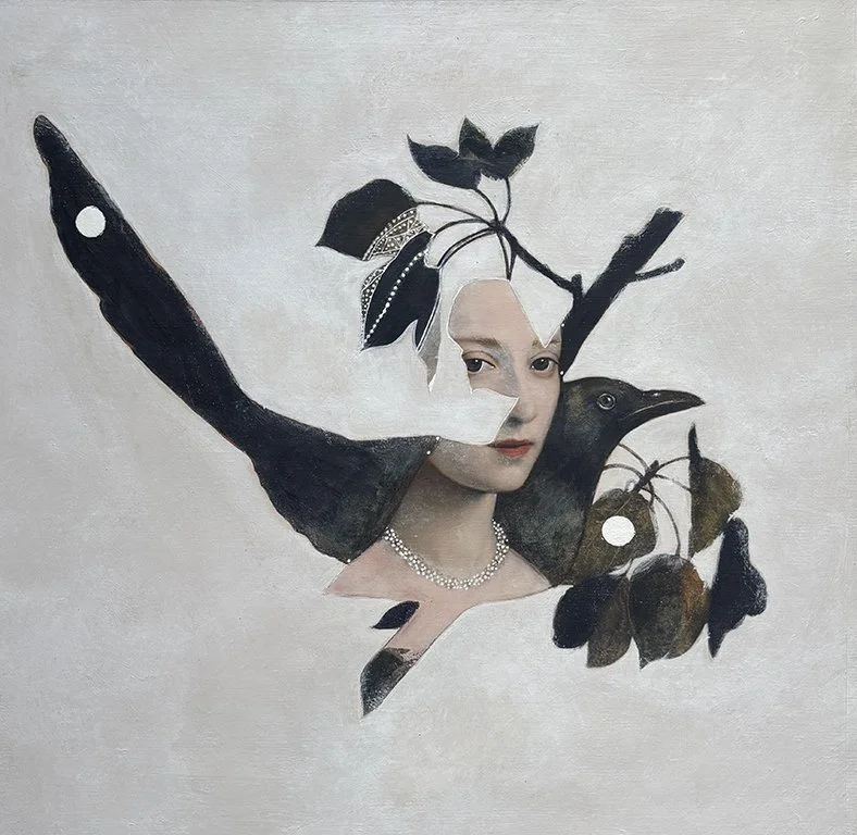 Feathered Memory I.  19.7 x 19.7" ( 50 x 50cm)