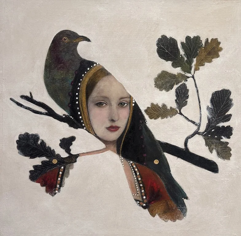 Feathered Memory I.  19.7 x 19.7" ( 50 x 50cm)