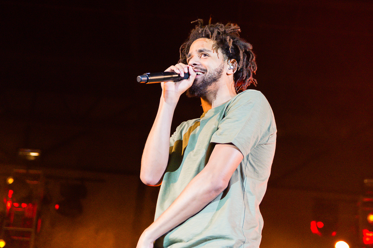 Rapper J Cole performed at Farmingdale State College on April 29, 2016.