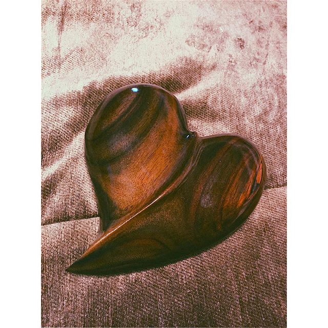 Another one of my new hearts #hearts #tropicalwood #carving