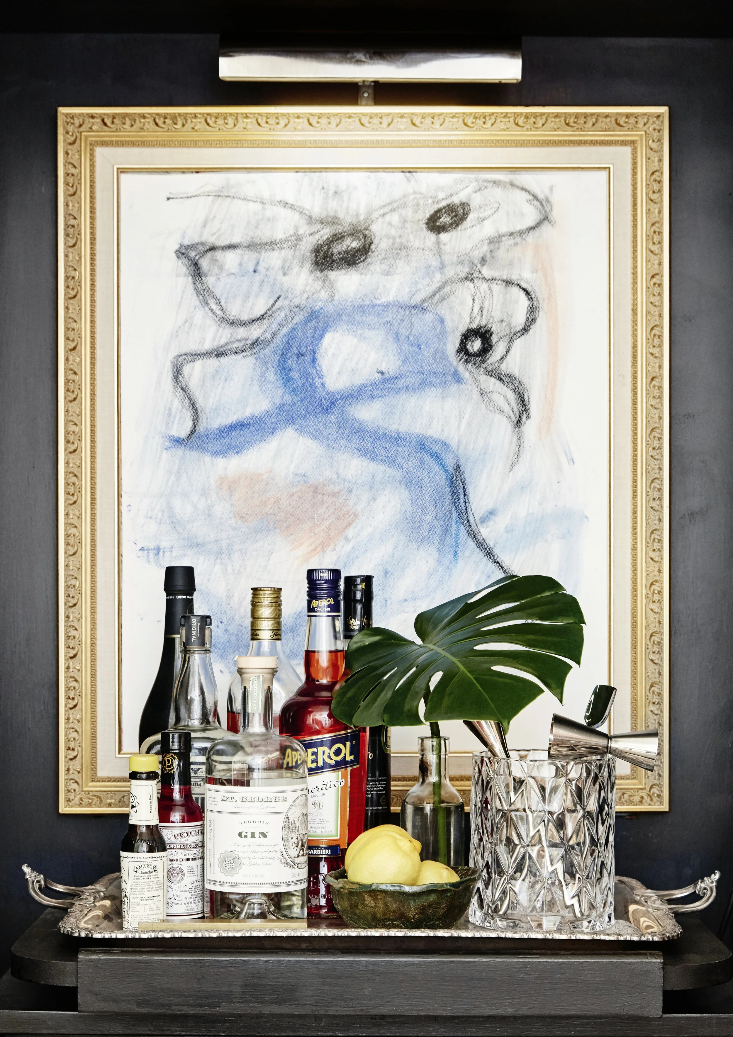 Home Bar and Art - Liz Foster Interiors