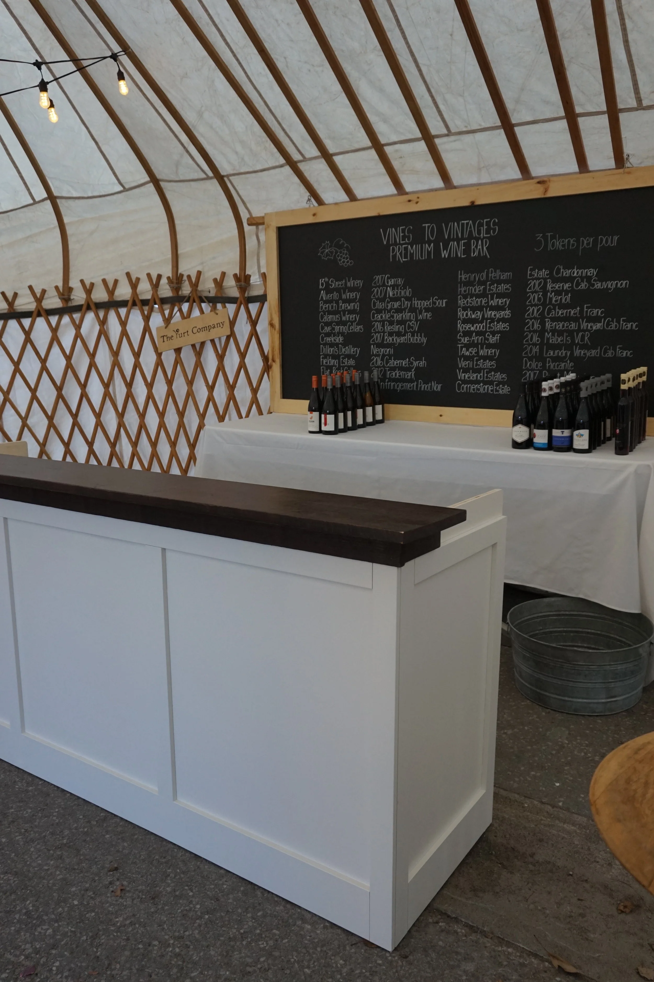 Niagara Carpentry Custom Build Mobile Bar and Chalkboard