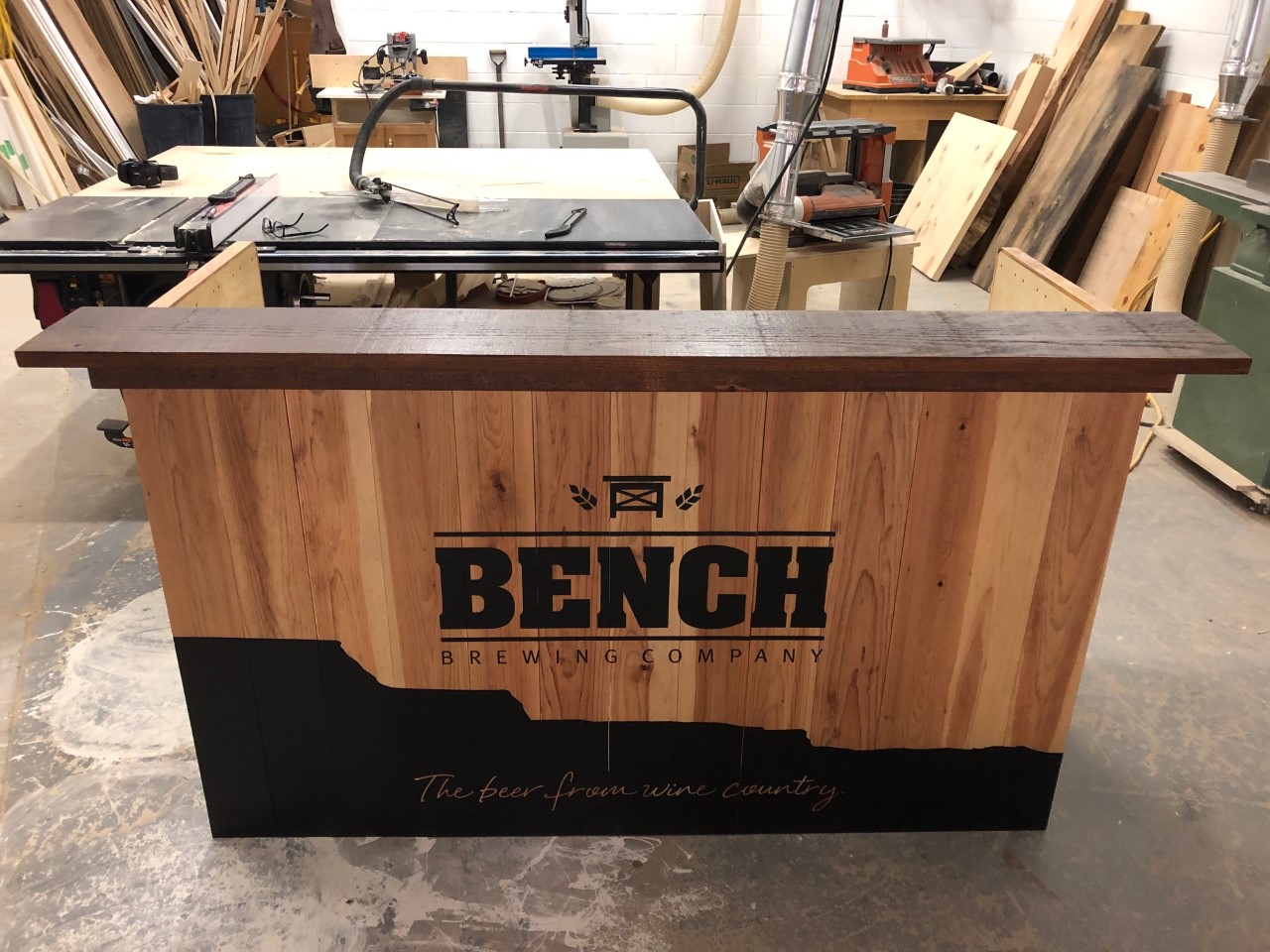Niagara Carpentry Mobile Bar Bench Brewing