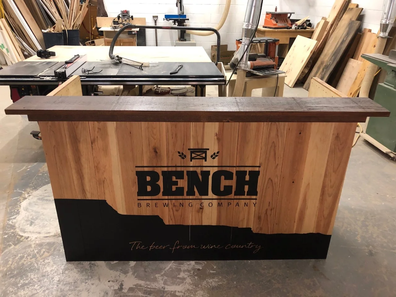 Niagara Carpentry Mobile Bar Bench Brewing