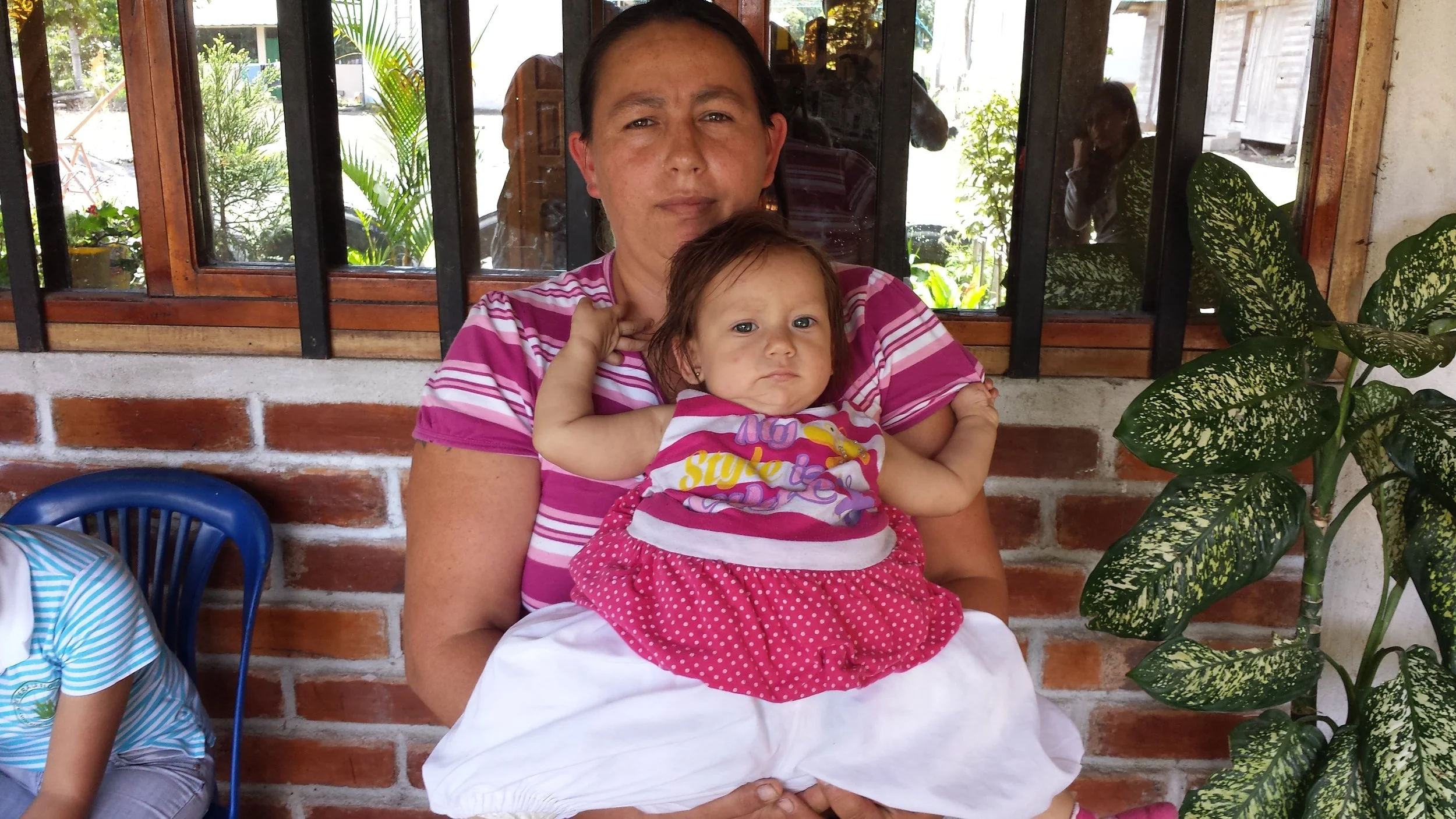 Scarlet with her Mom, Ines. She had a complete body cast around her hips that prevented hip movement.
