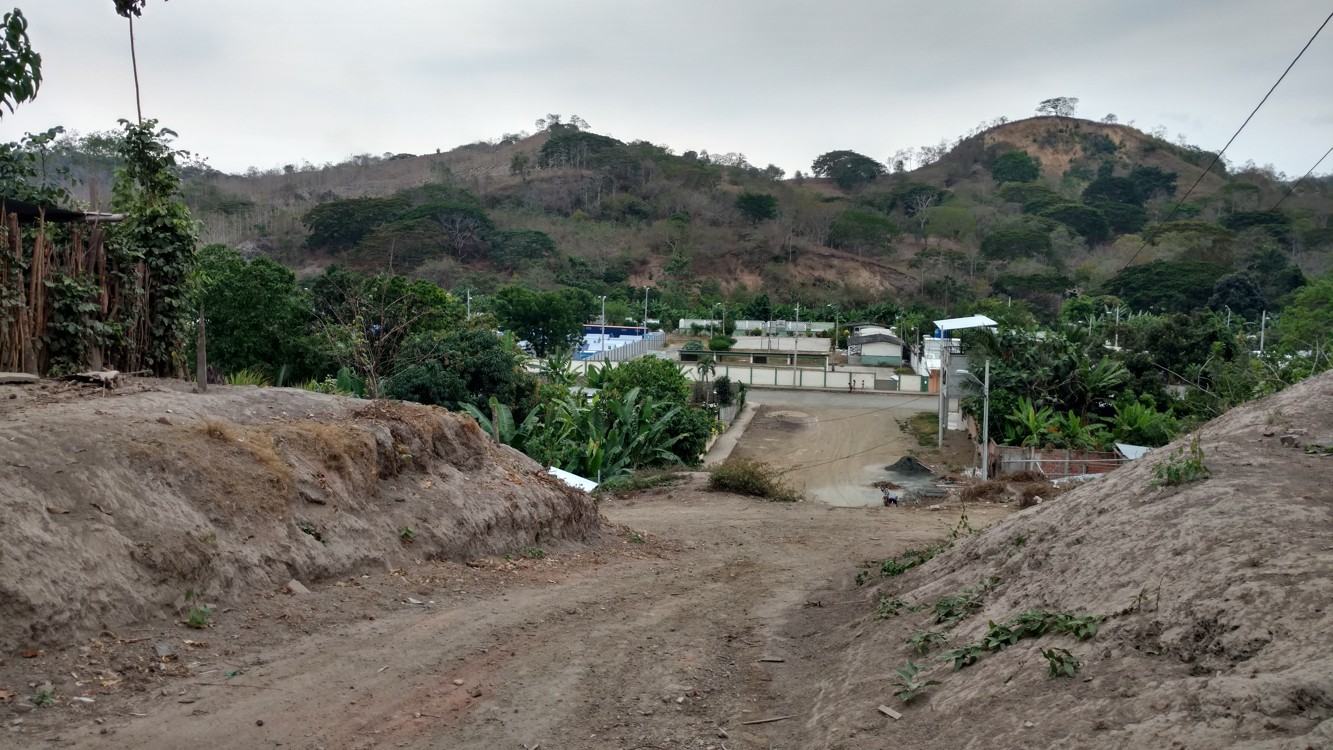 The relief shelter is at the top left, within the old high school grounds, where you see the blue tents.