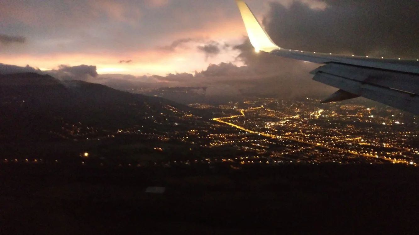 The view coming into Quito