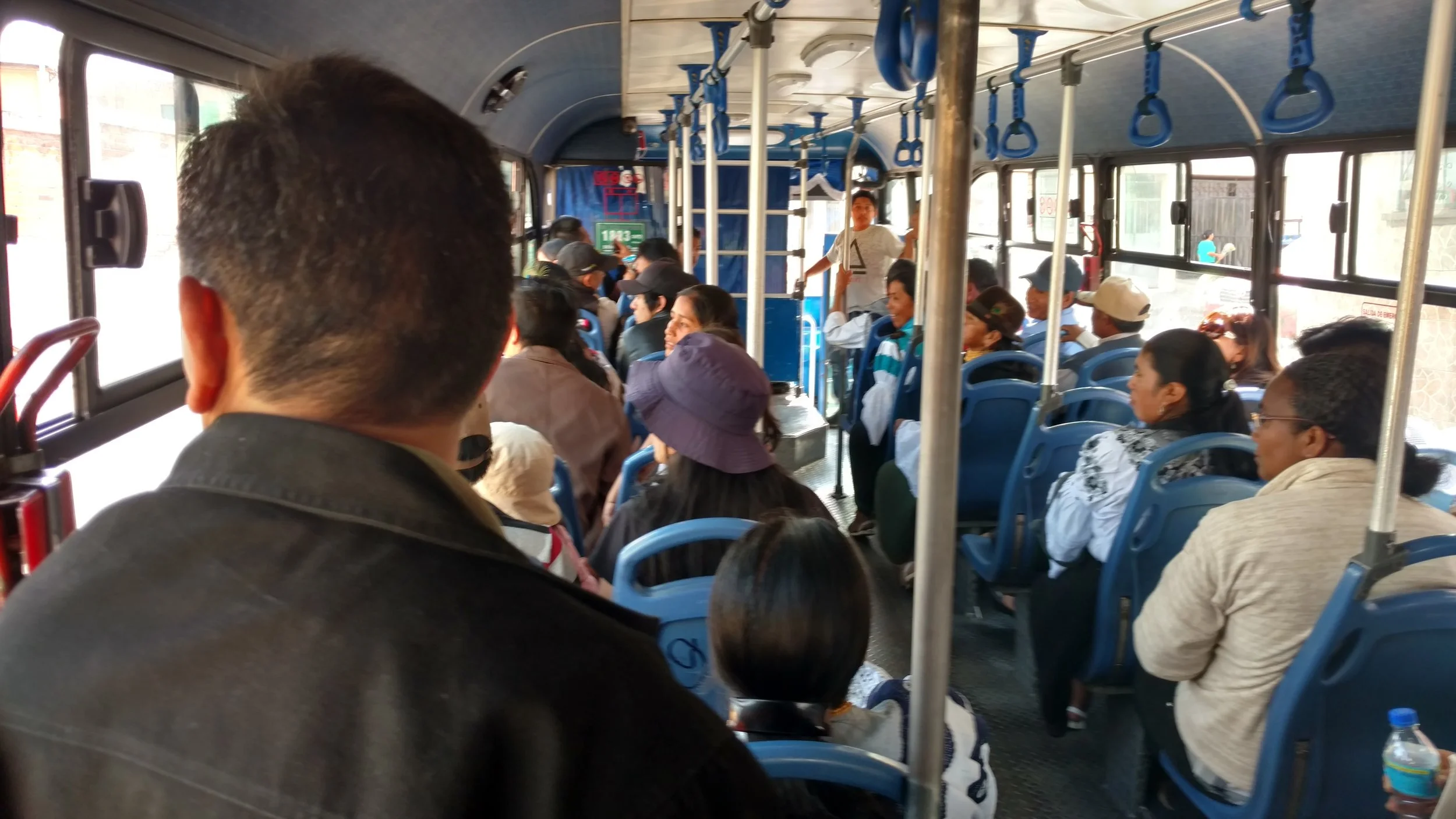On the bus back from the cemetery, I was able to sneak a picture