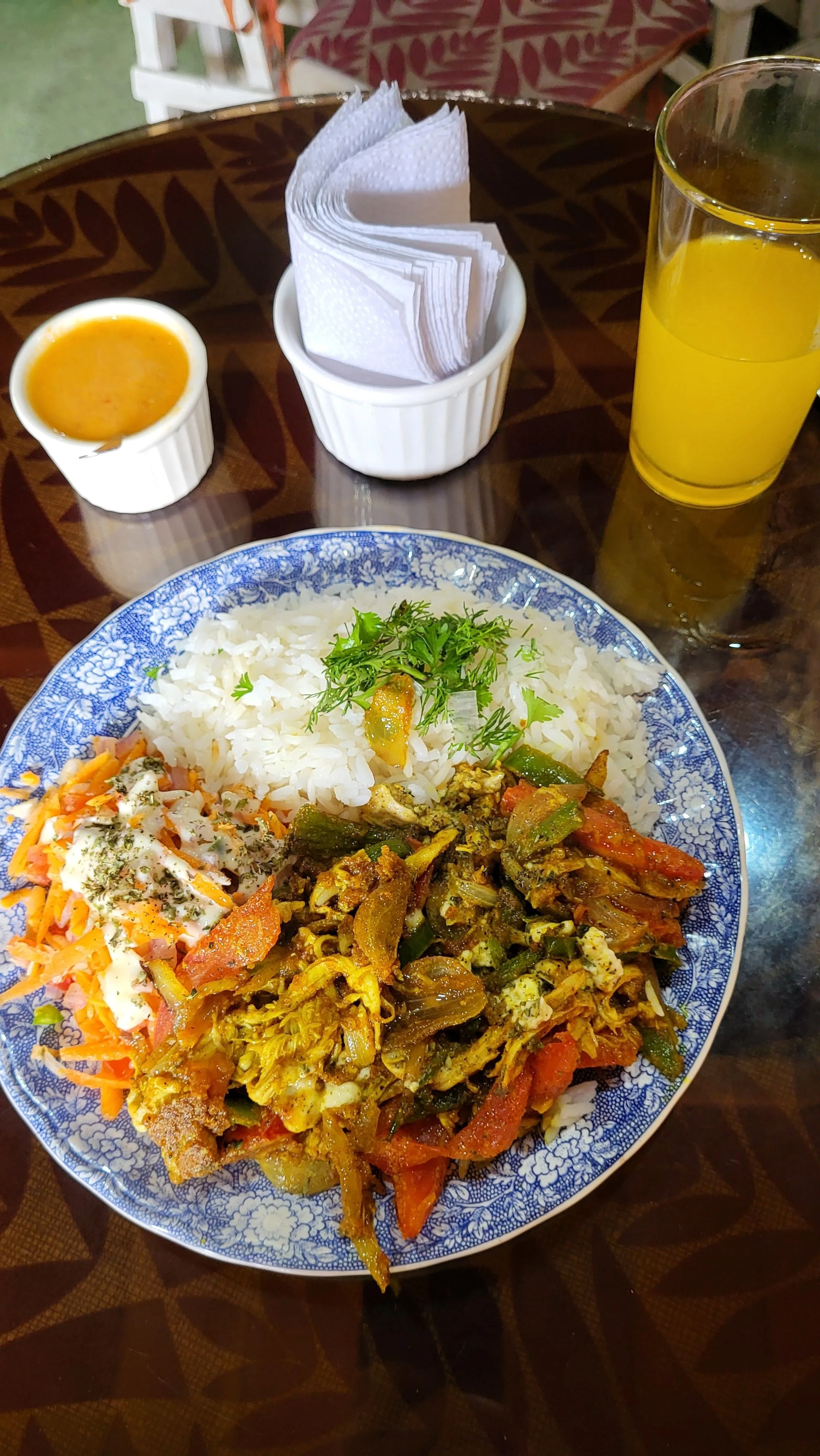 A Persian meal - an Iranian couple own a restaurant in Mindo