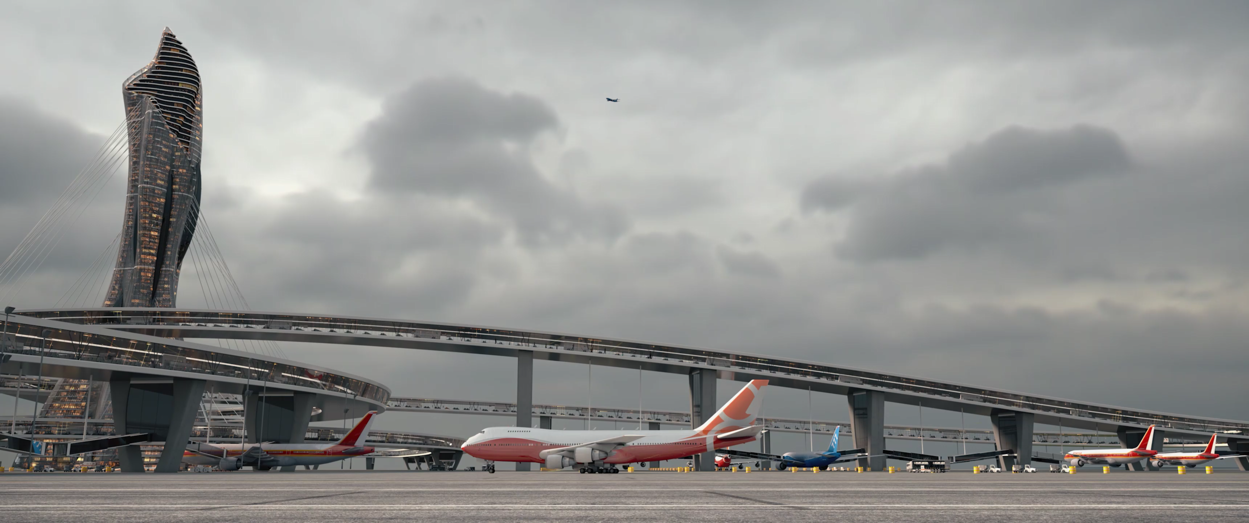 Drive Through Airport Visualization for Venice Biennale 2018