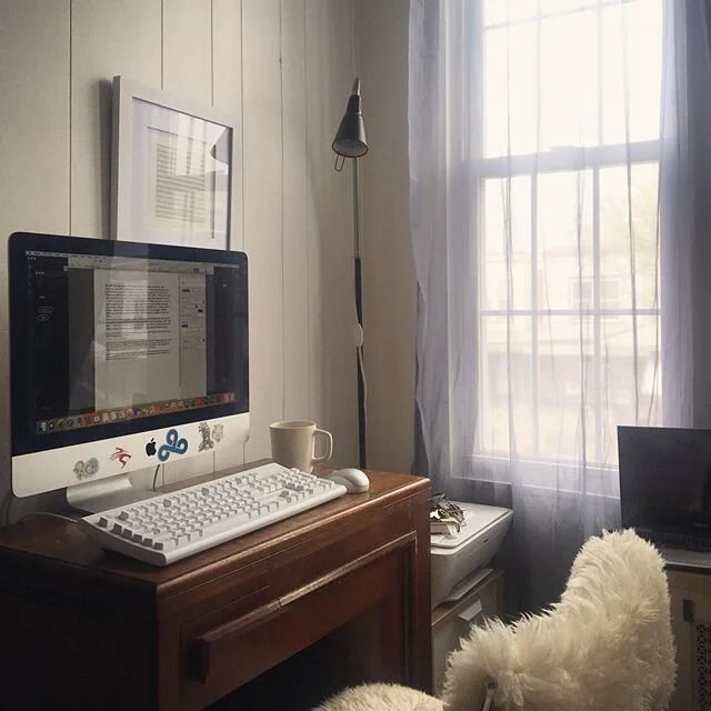 I am no longer leaving my home.
.
And so finally took the time to dig out and set up a computer station, hypothesizing that if it&rsquo;s comfortable enough, I might actually want to sit down and do digital things. I recently joined a number of my ne