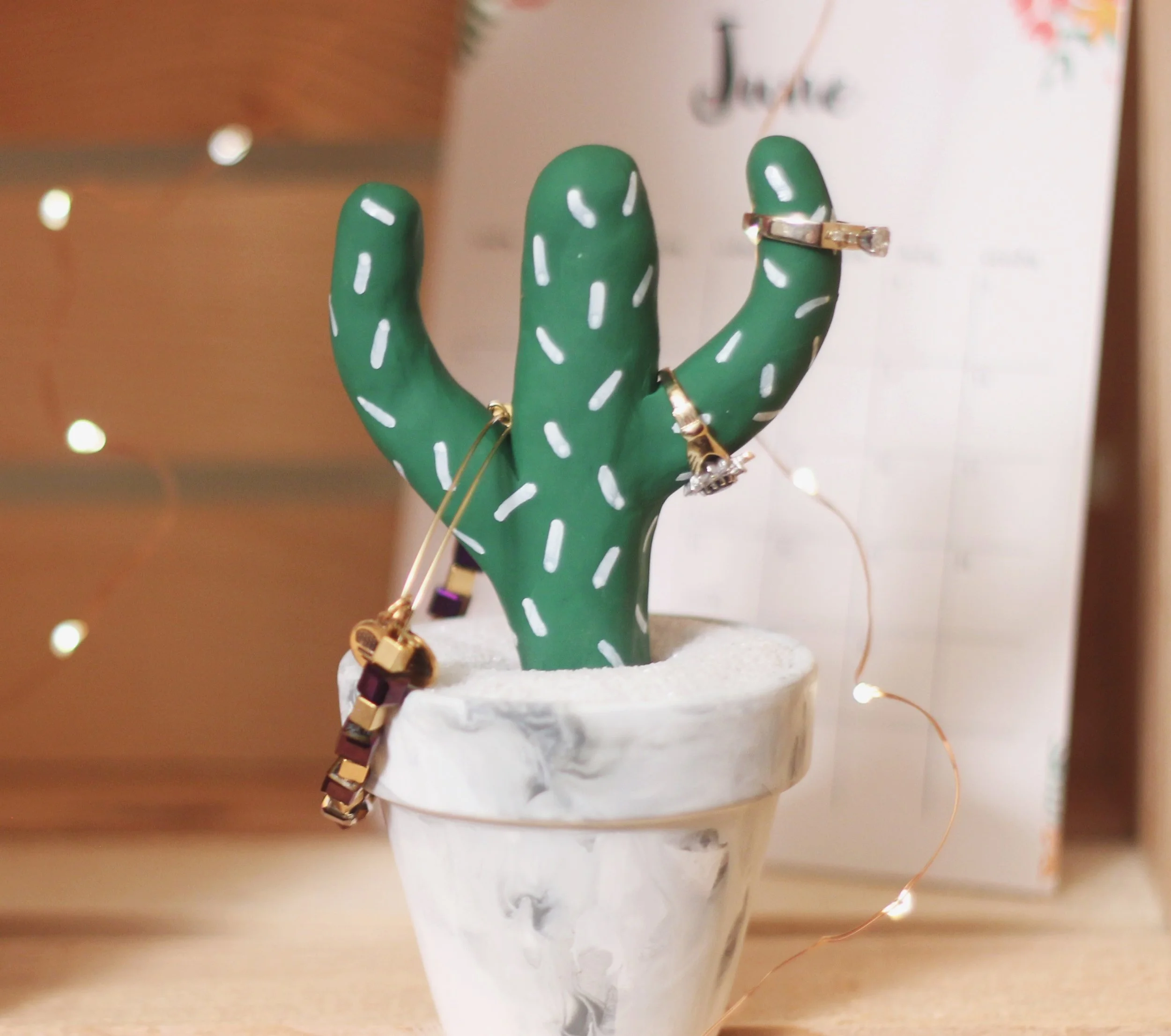 DIY CACTUS JEWELRY HOLDER