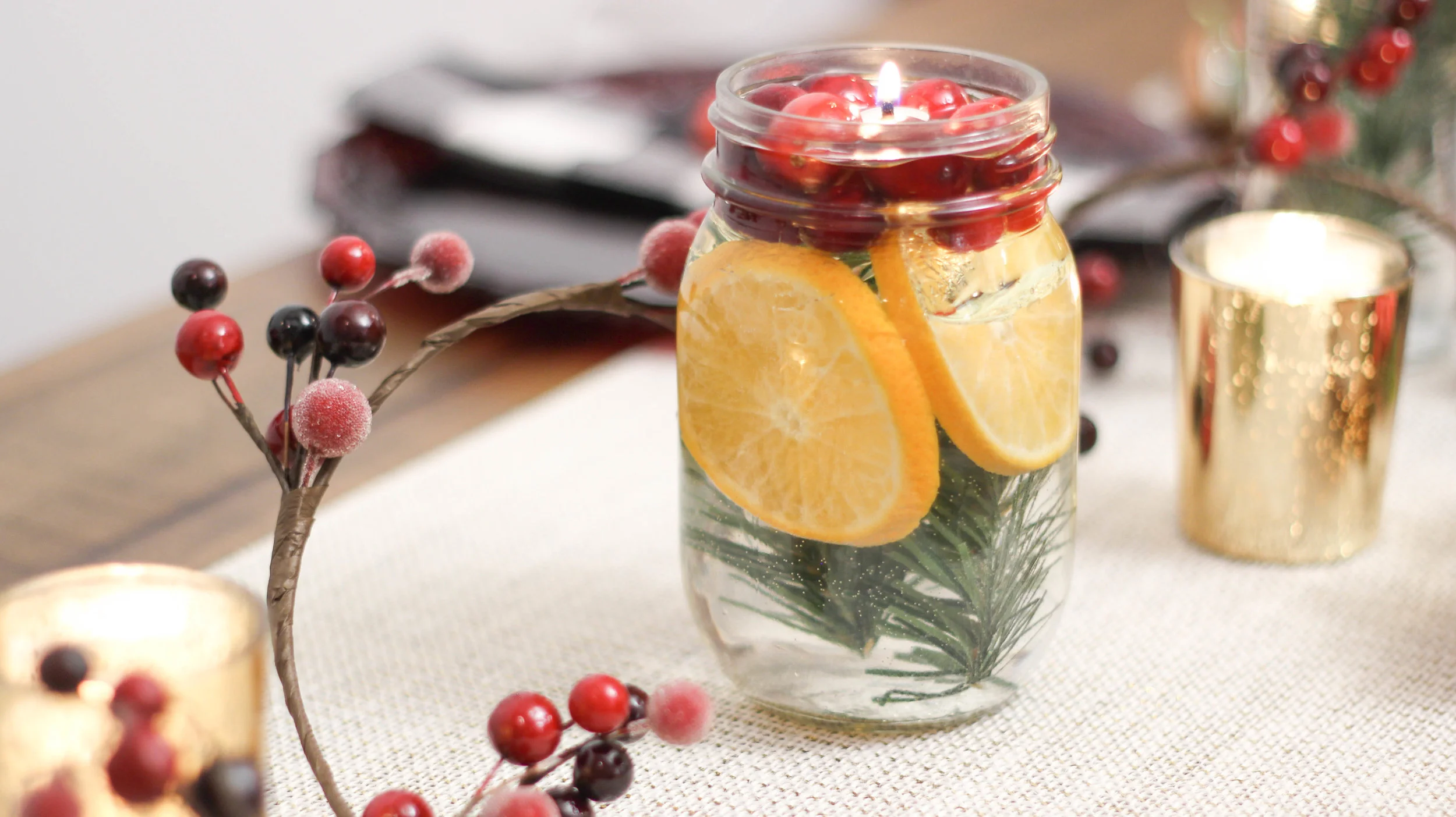 DIY CHRISTMAS OIL CANDLES