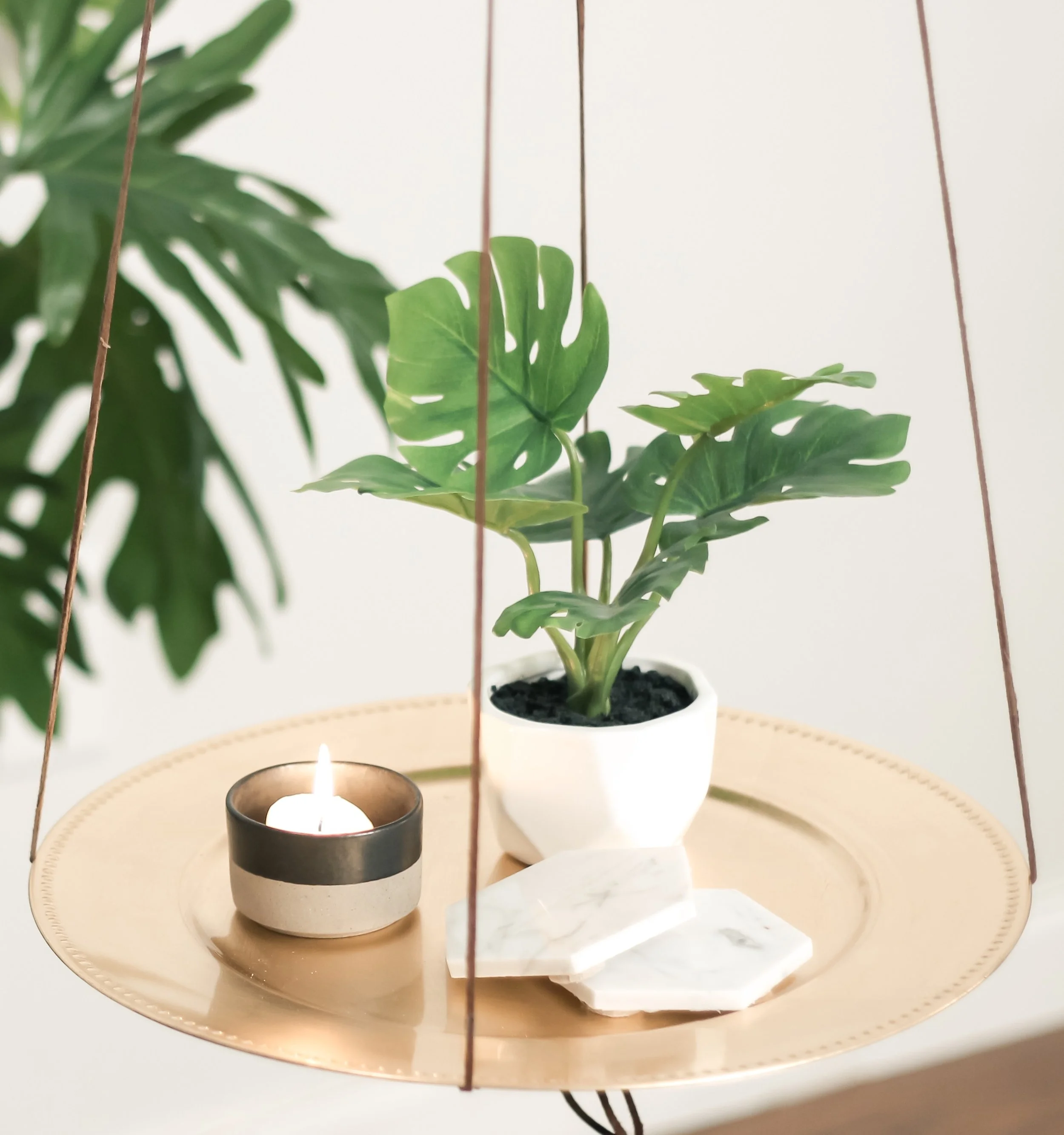 DIY Hanging Side Table