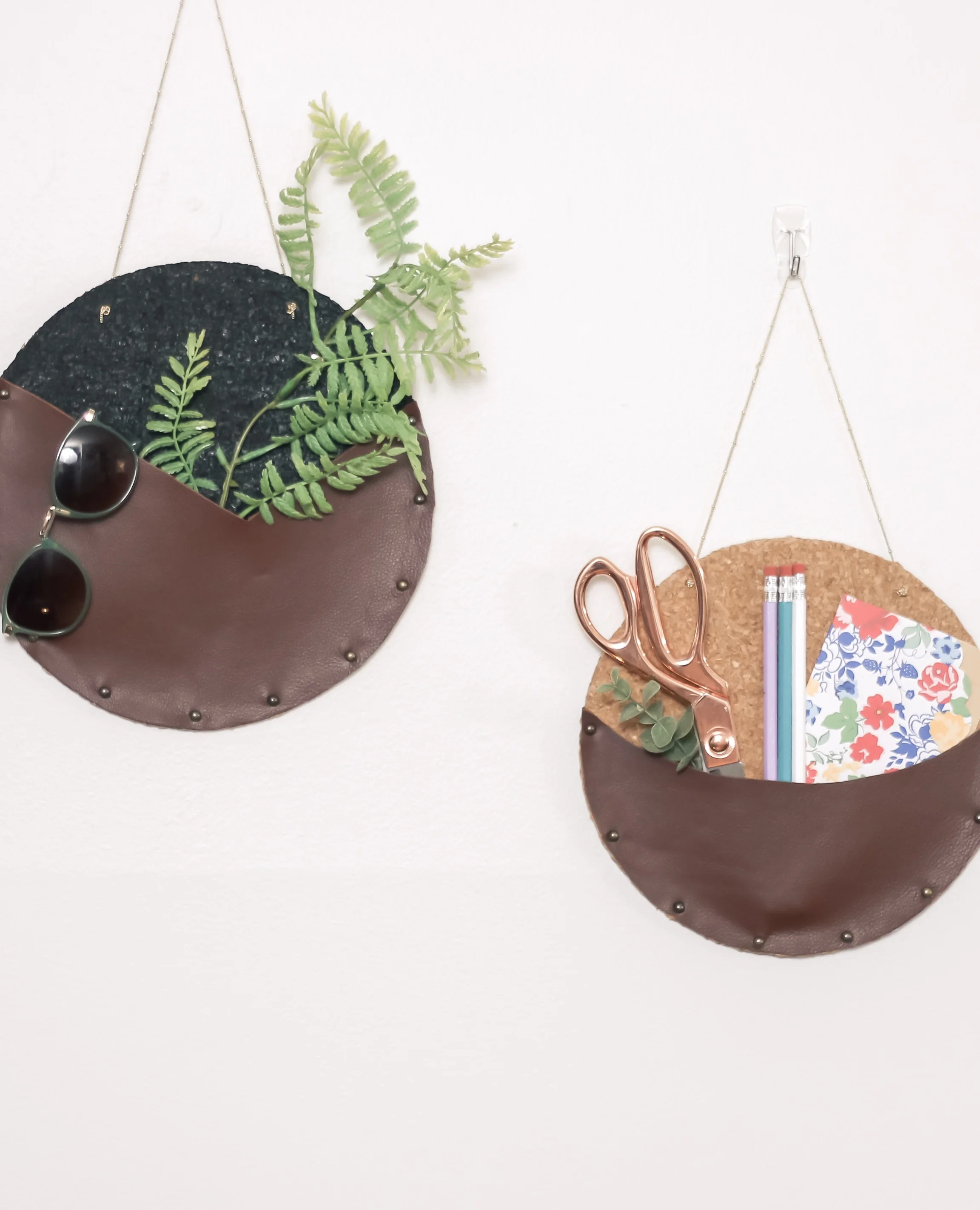 DIY Hanging Organizer Storage Pockets