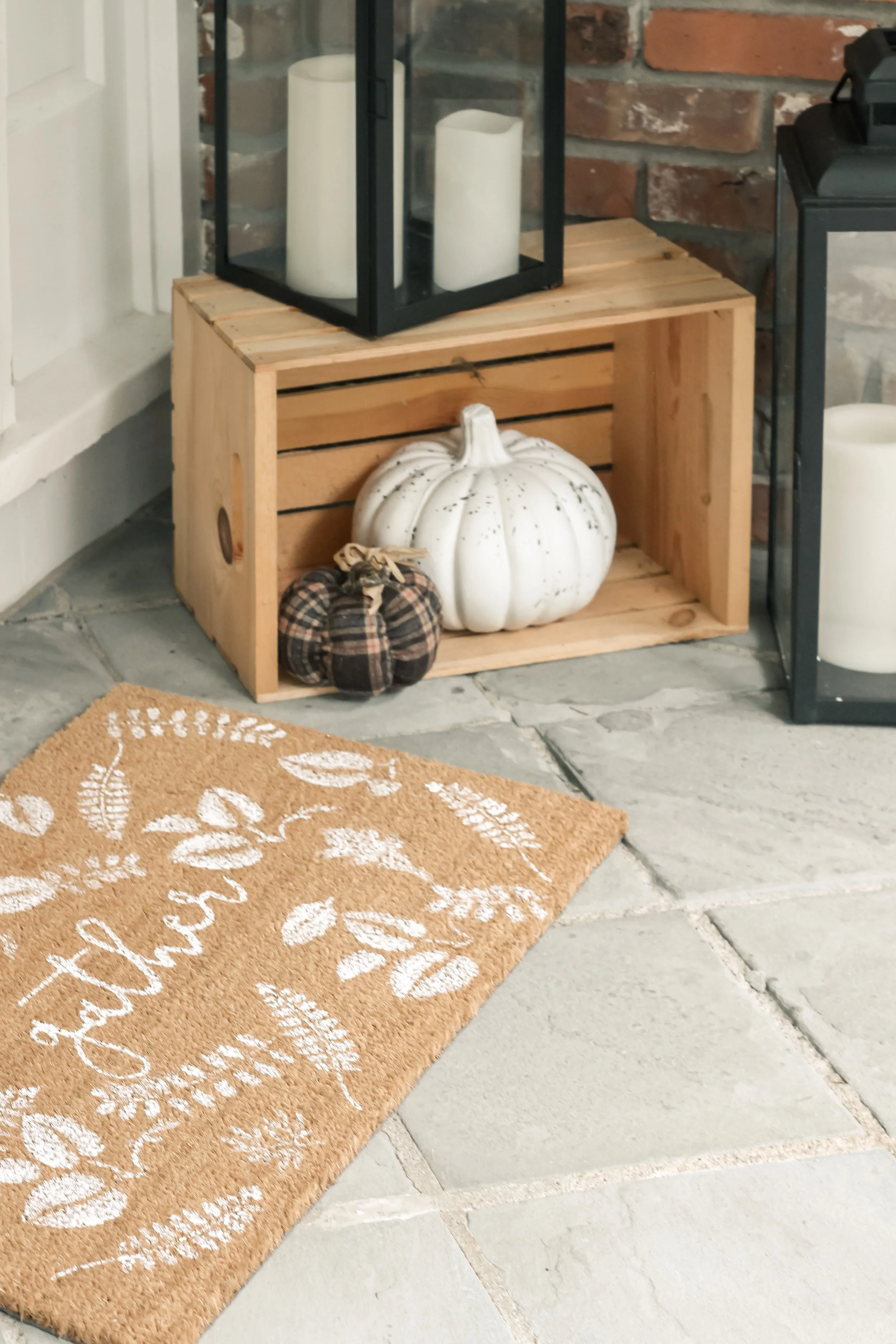 DIY Fall Door Mat Inspired by Pottery Barn