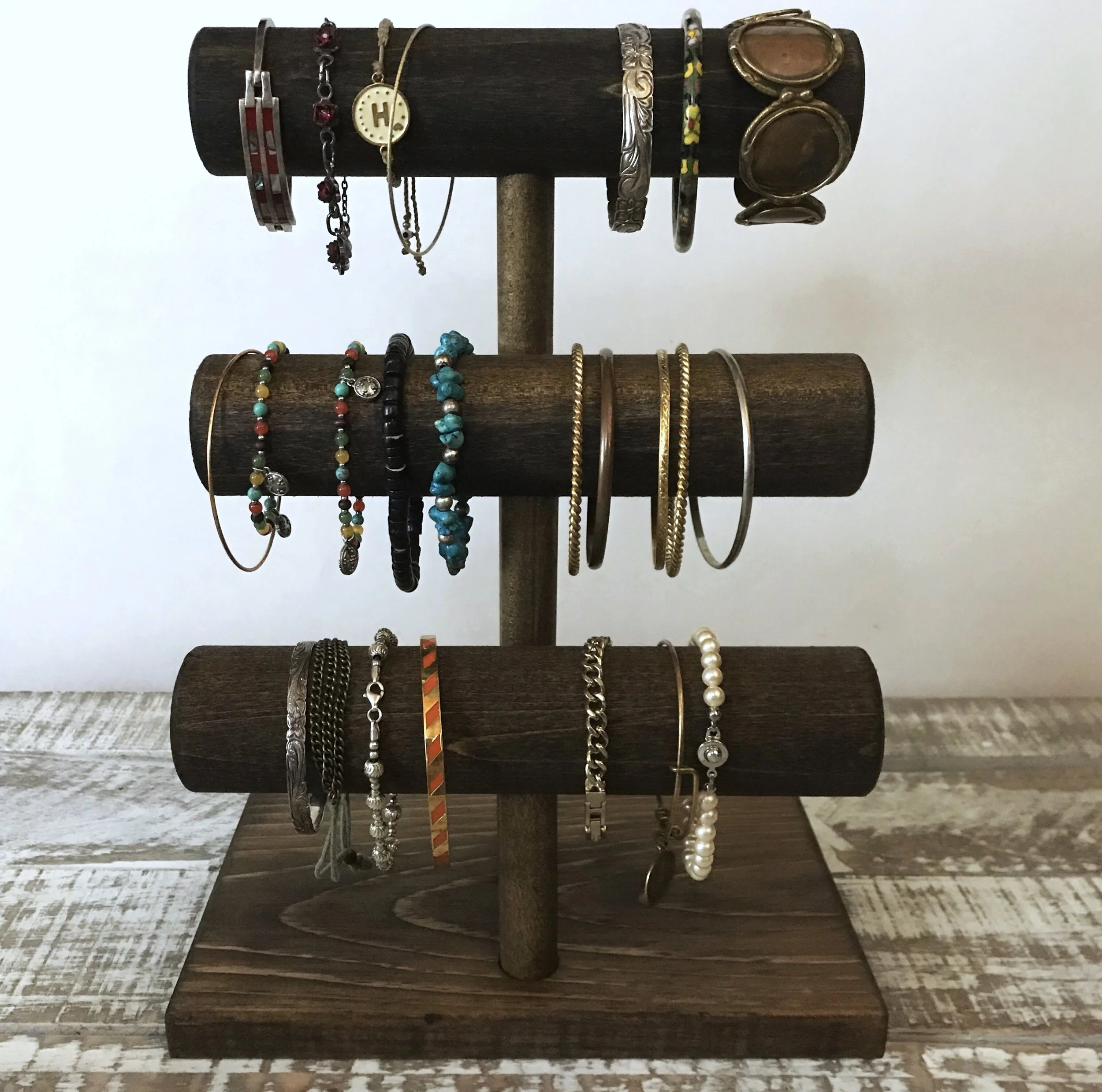Three Tier 12" Wide T-Bar Jewelry Stand