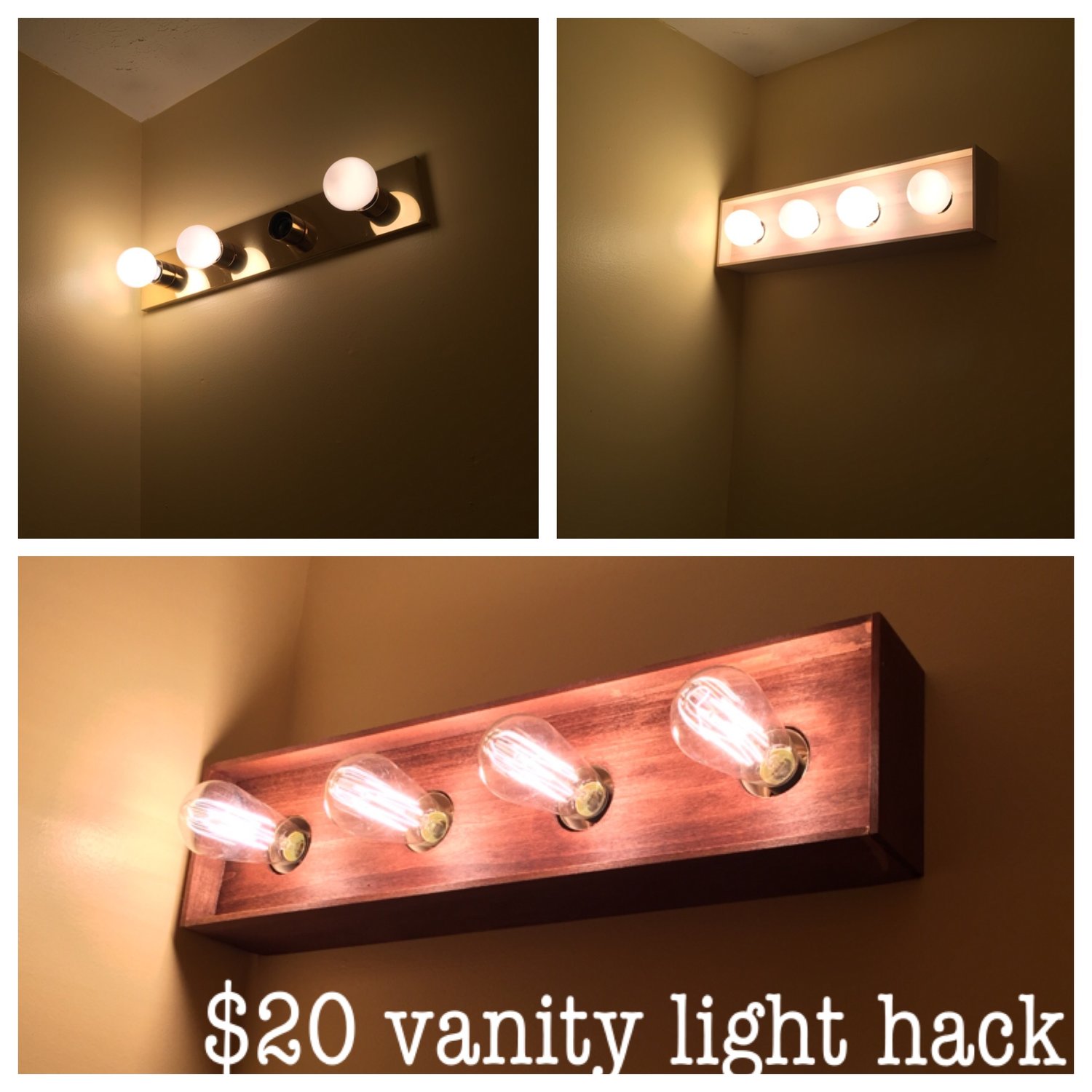 Diy Bathroom Vanity Light Project, Vanity Light Cover