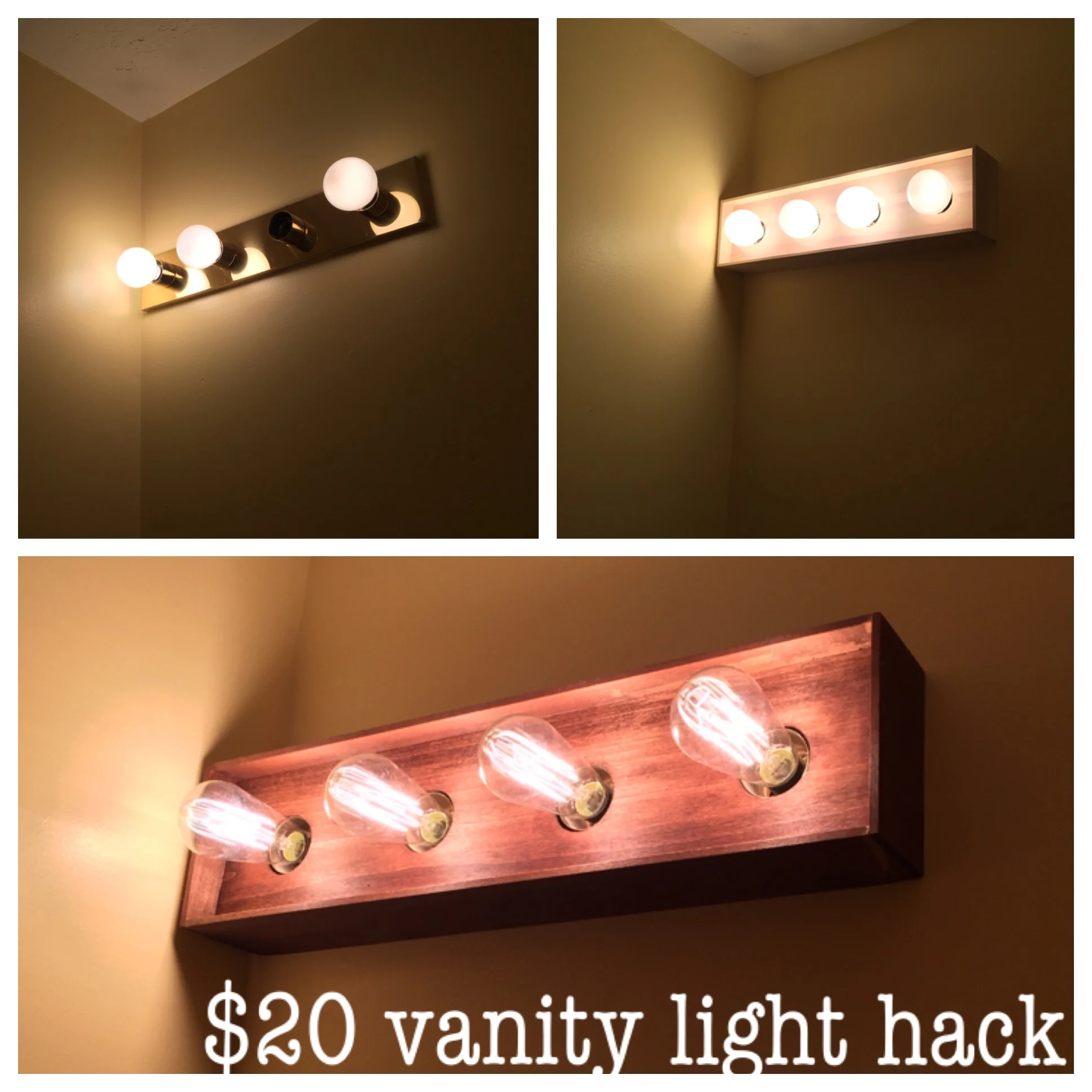 Updated vanity light fixture