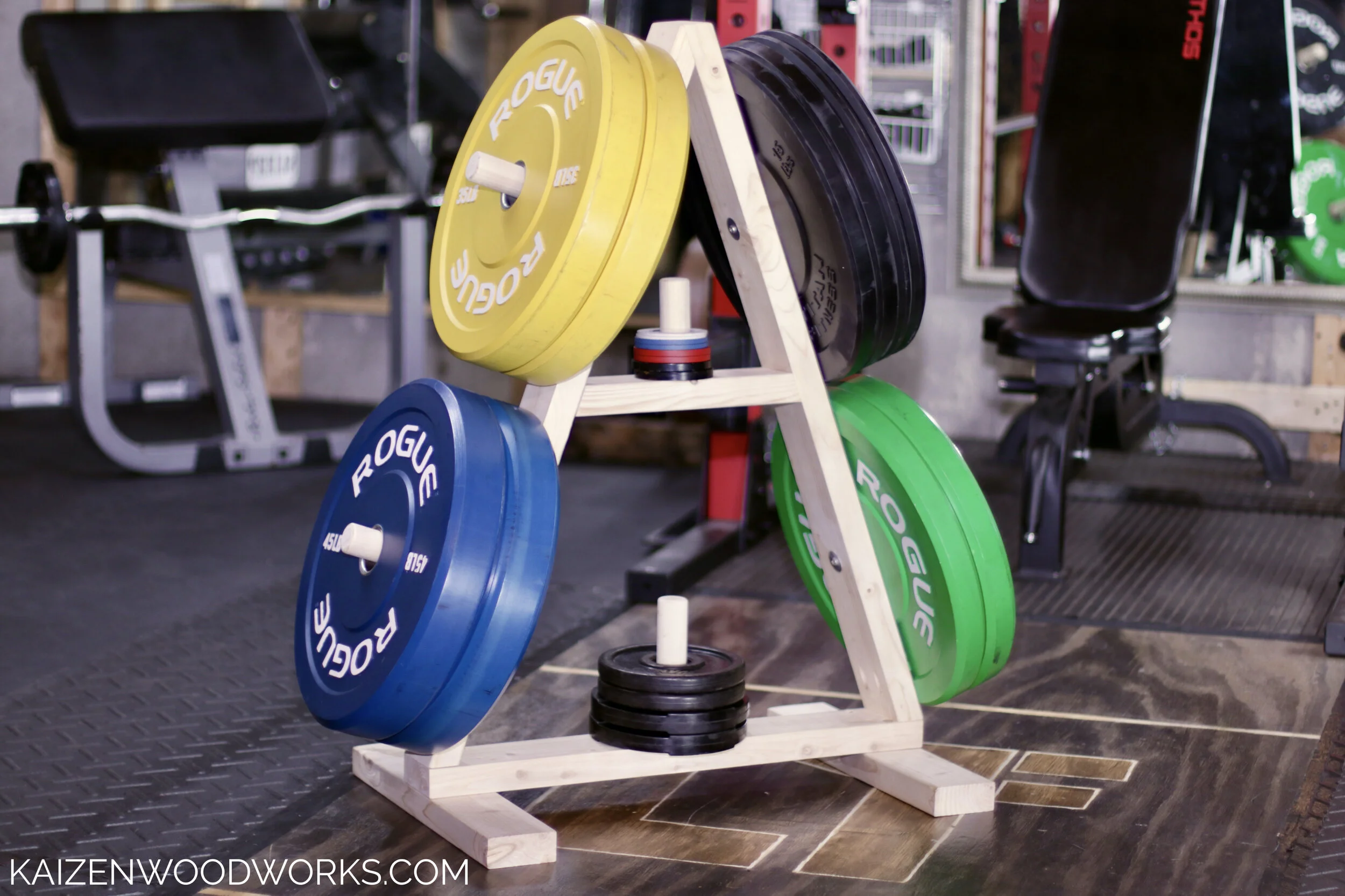 Weight tree for bumper plates
